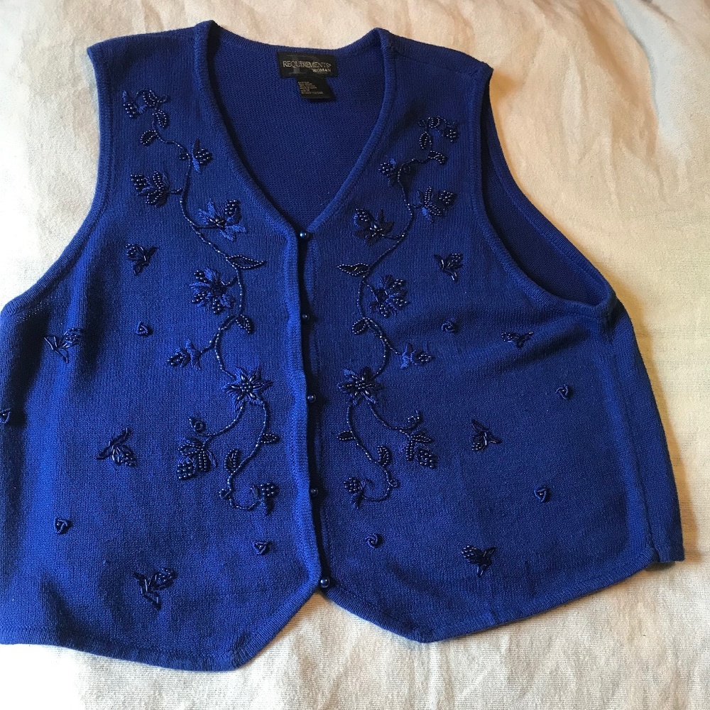 Blue sweater vest